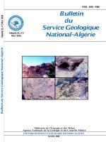  Bulletin du Service Géologique National-algerie  Volume 21, n°2   Mai 2010 Bulletin_SGN_V21-2